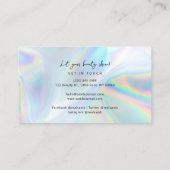 Holografisches Skript des modernen Unternehmenslei Visitenkarte (Rückseite)