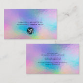 Holografisches Skript Modernes Logo für Markenbeze Visitenkarte (Vorne/Hinten)