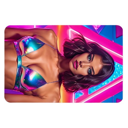 Holografisches Swimsuit Magnet (Horizontal)