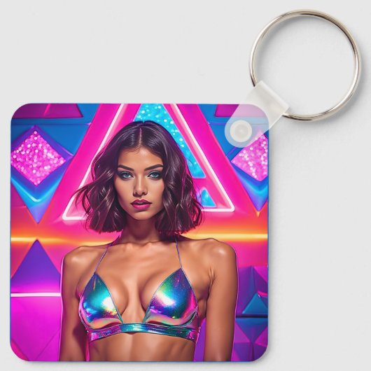 Holografisches Swimsuit Schlüsselanhänger (Rückseite)