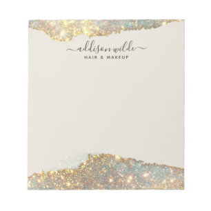 Holografisches Unterschriftenskript Modern Glam Gl Notizblock