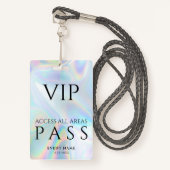 Holografisches VIP All Access Pass Event Ausweis (Vorderseite mit Schlüsselband)