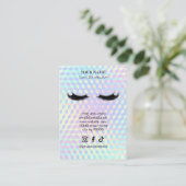Holografisches-Wimpern-Klienten-Formular Visitenkarte (Stehend Vorderseite)