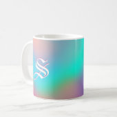 Holografisches Wonderland | Benutzerdefiniertes Mo Kaffeetasse (Vorderseite Links)