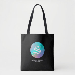 Holografisches Wonderland Monogramm und Name Sch Tasche