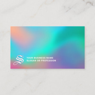 Holografisches Wonderland Monogramm-Visitenkarte Visitenkarte