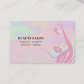 Hologram Beauty Salon Visitenkarte (Vorderseite)