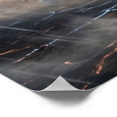 Hologram Bison Storm Plains Poster (Ecke)