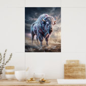 Hologram Bison Storm Plains Poster (Küche)