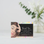 Hologram Boutique Beauty Business Vielen Dank Visitenkarte (Stehend Vorderseite)