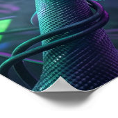 Hologram Chameleon Data Vine Poster (Ecke)