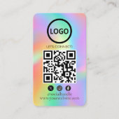 Hologram, Custom Cards Modern, Social Media QR Visitenkarte (Vorderseite)
