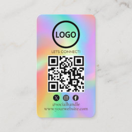 Hologram, Custom Cards Modern, Social Media QR Visitenkarte