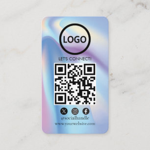 Hologram, Custom Cards Modern, Social Media QR Visitenkarte