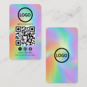 Hologram, Custom Cards Modern, Social Media QR Visitenkarte (Vorne/Hinten)