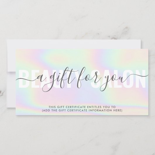 Hologram elegante Einhorn Regenbogensalon Geschenk (Vorderseite)