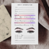 Hologram Eyelash Extension Client Record Map Visitenkarte