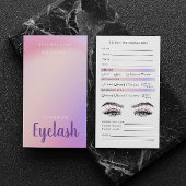 Hologram Eyelash Extension Client Record Map Visitenkarte