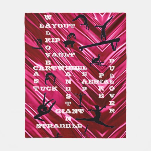 Hologram Gymnastik Kompetenz Crosswords Fleecedecke (Vorderseite)