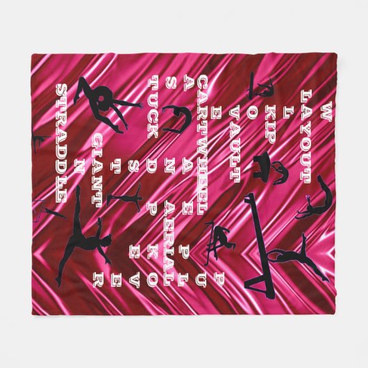 Hologram Gymnastik Kompetenz Crosswords Fleecedecke (Vorderseite (Horizontal))