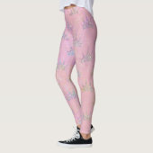 Hologram Holograph Glitzer Crown Pink Swirl Marmor Leggings (Links)