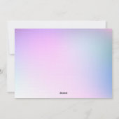 Hologram Pastel Christmas Foto Feiertagskarte (Rückseite)