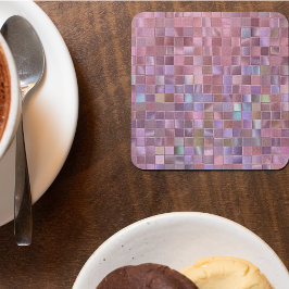Hologram Pink Mosaic Steinuntersetzer