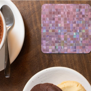 Hologram Pink Mosaic Steinuntersetzer
