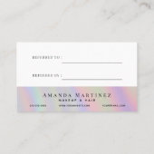 Hologram Salon Referenz Business Card Visitenkarte (Rückseite)