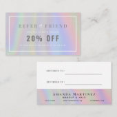 Hologram Salon Referenz Business Card Visitenkarte (Vorne/Hinten)