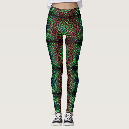 Hologramm 3 Design Leggings (Vorderseite)