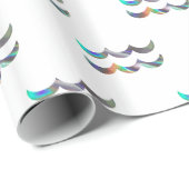 Hologramm Aquarius Geschenkpapier (Rolleneckpunkt)