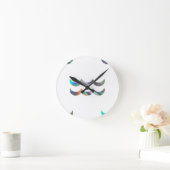 Hologramm Aquarius Runde Wanduhr (Zuhause)