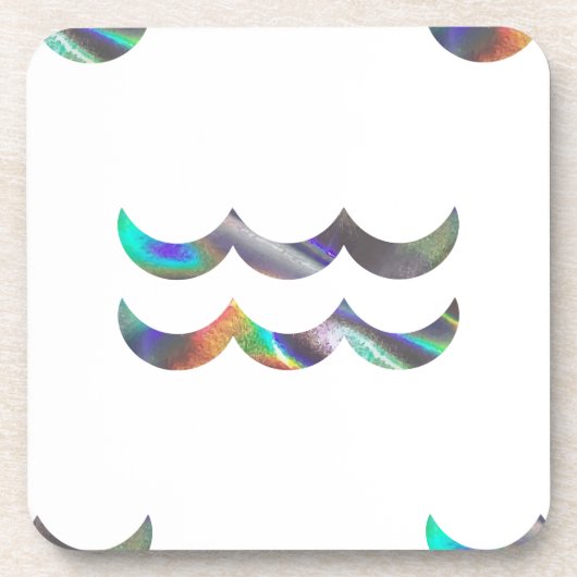 Hologramm Aquarius Untersetzer (Vorderseite)