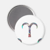 Hologramm Aries Magnet (Vorderseite/Rückseite)