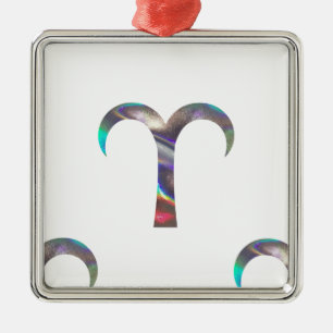 Hologramm Aries Ornament Aus Metall