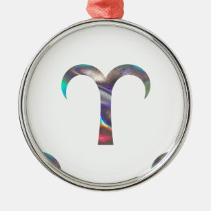 Hologramm Aries Ornament Aus Metall