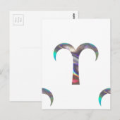 Hologramm Aries Postkarte (Vorne/Hinten)