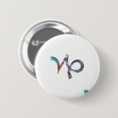 Hologramm Capricorn Button (Vorne & Hinten)