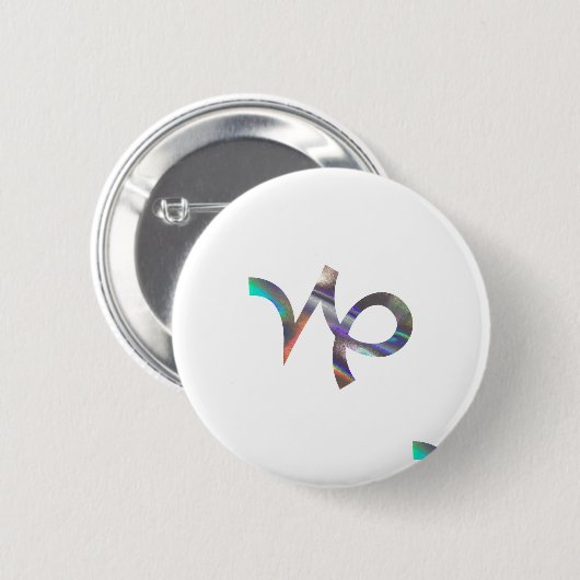 Hologramm Capricorn Button (Vorne & Hinten)
