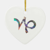 Hologramm Capricorn Keramikornament (Vorne)