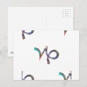Hologramm Capricorn Postkarte (Vorne/Hinten)