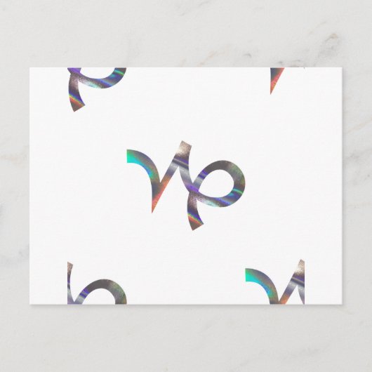 Hologramm Capricorn Postkarte (Vorderseite)