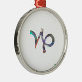 Hologramm Capricorn Silbernes Ornament (Rechts)