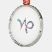 Hologramm Capricorn Silbernes Ornament (Links)