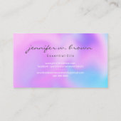 Hologramm COLORFUL lila ätherische Öle Visitenkarte (Rückseite)