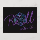 Hologramm D20 | PnP Tabletop Gamer Änderung des Da Postkarte (Vorderseite)