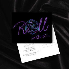 Hologramm D20 | PnP Tabletop Gamer Änderung des Da Postkarte