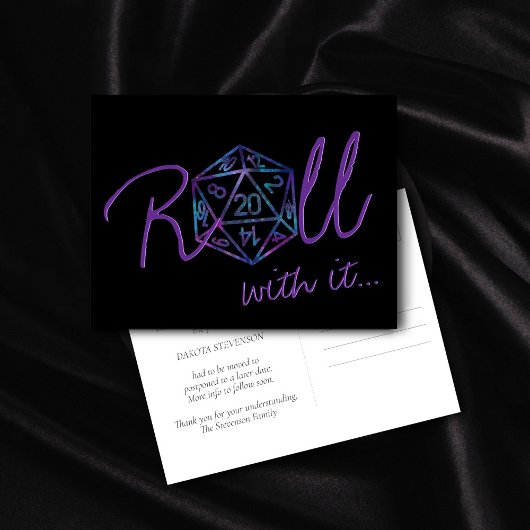 Hologramm D20 | PnP Tabletop Gamer Änderung des Da Postkarte