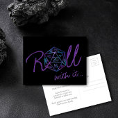 Hologramm D20 | PnP Tabletop Gamer Änderung des Da Postkarte